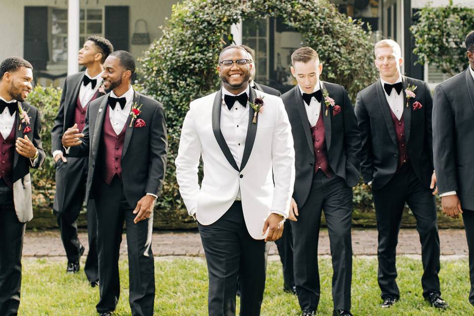 Groom and his groomsmen