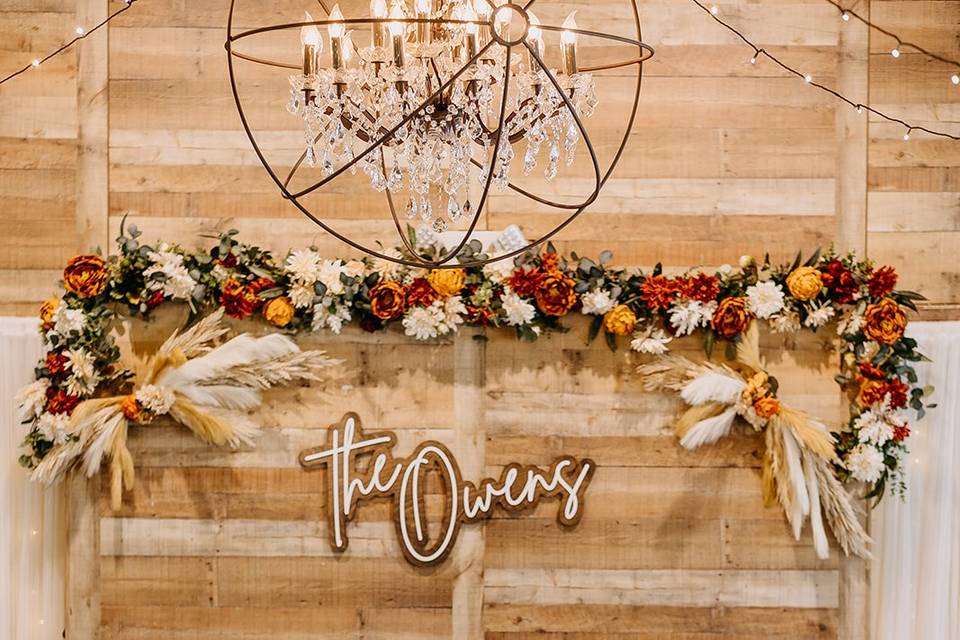 Sweetheart Table decor