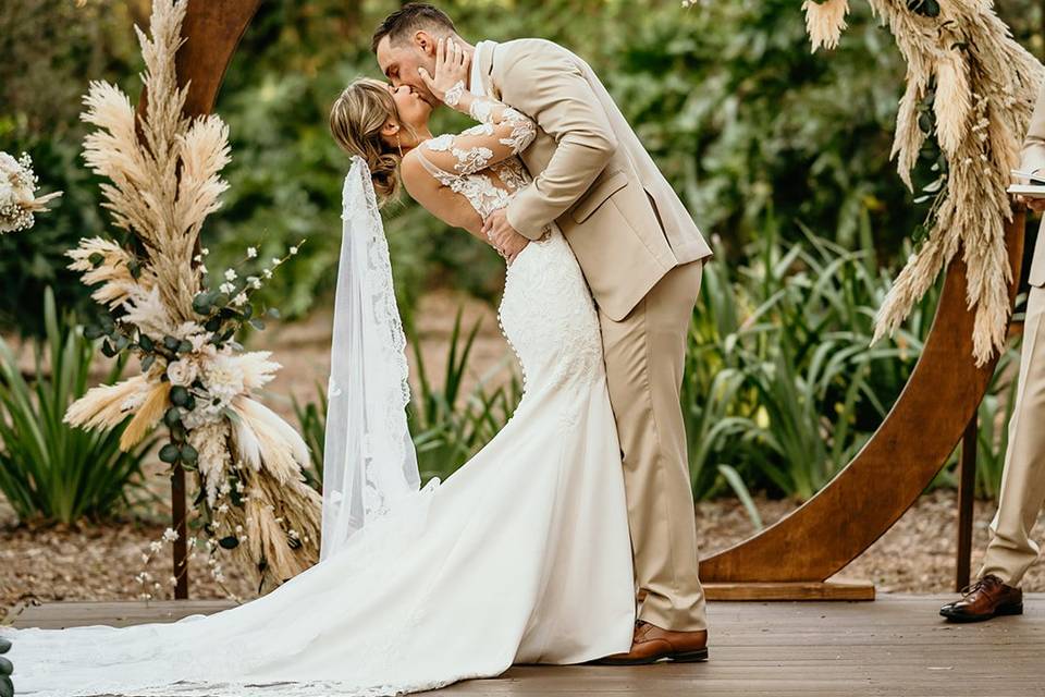 Boho wedding ceremony