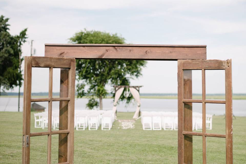 Wedding ceremony set-up