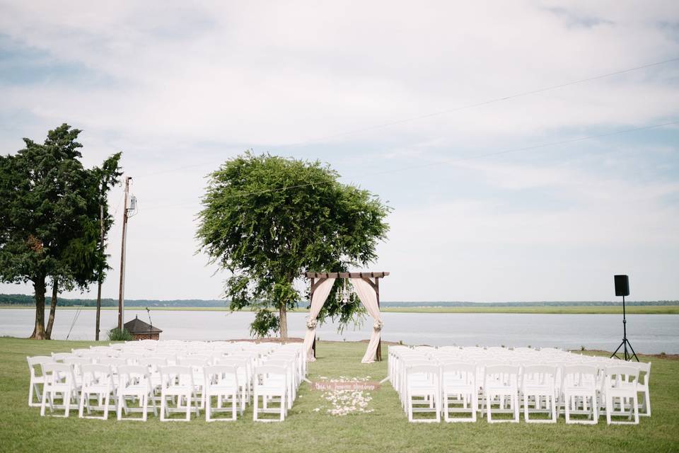 Wedding ceremony set-up