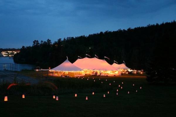 Tents at night