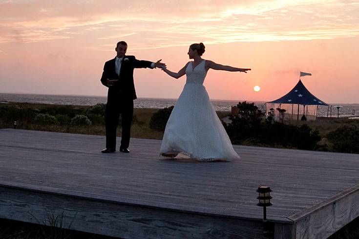 Dancing by the docks