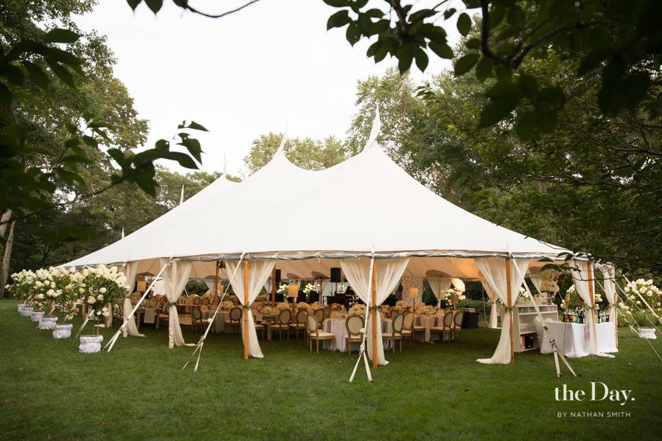 Classy tent setup