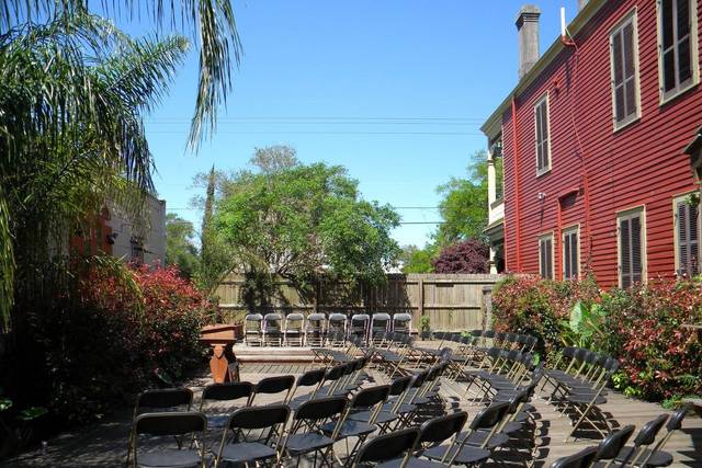 Chairs set-up for wedding ceremony