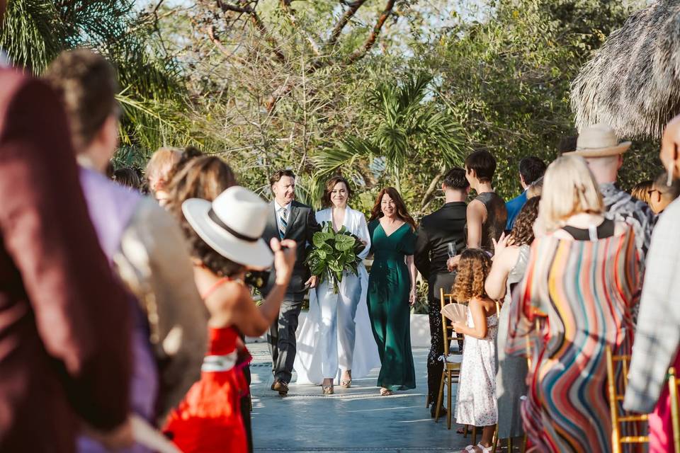 Down the aisle
