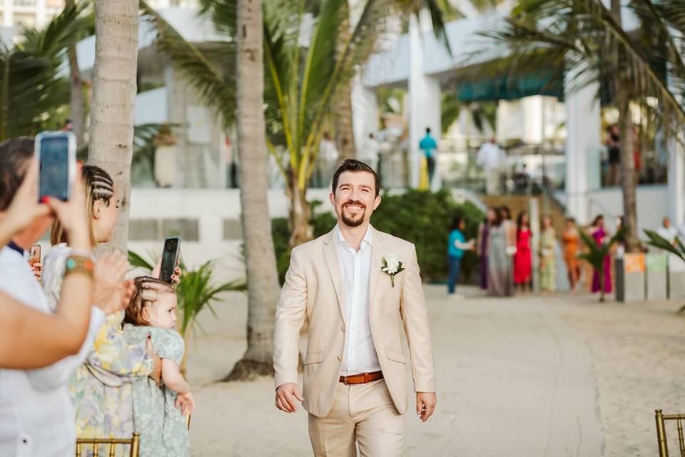 Walking down the aisle