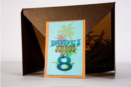 5x7 Custom Envelefold Boy's 8th Surfs Up Birthday Invitation!