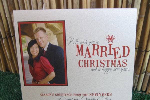 5x5 Custom Newlywed's First Christmas as a couple Christmas Greeting!