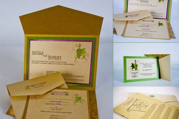 5x7 Custom Winery Invitation Set