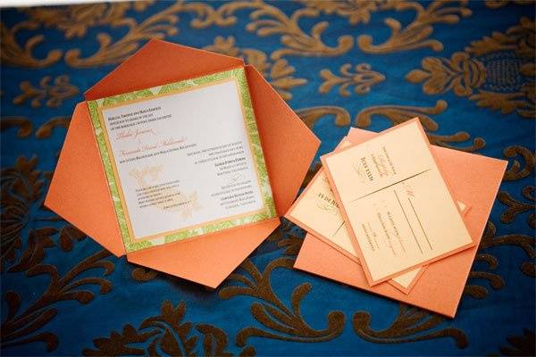 5x5 Custom Envelefold Wedding Invitation Set