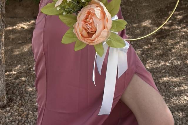 Peach Silk Peony Bouquet