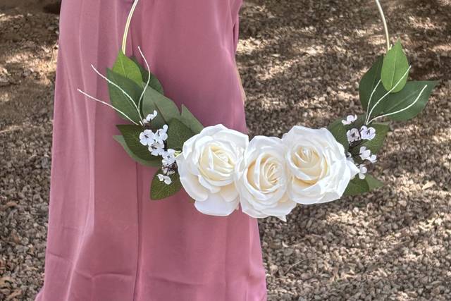 Rose White Silk Bouquet