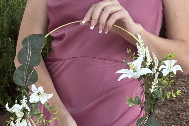 Lily White Silk Bouquet