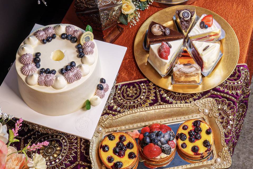 Fruit Tower & Cake Slices