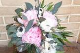 Wild feel bouquet with peonies