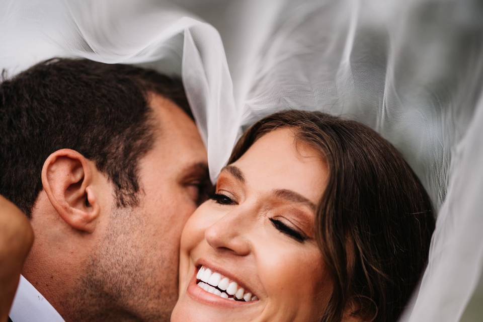 Bride and Groom Outdoors
