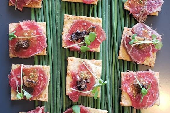 Cured meat canapes