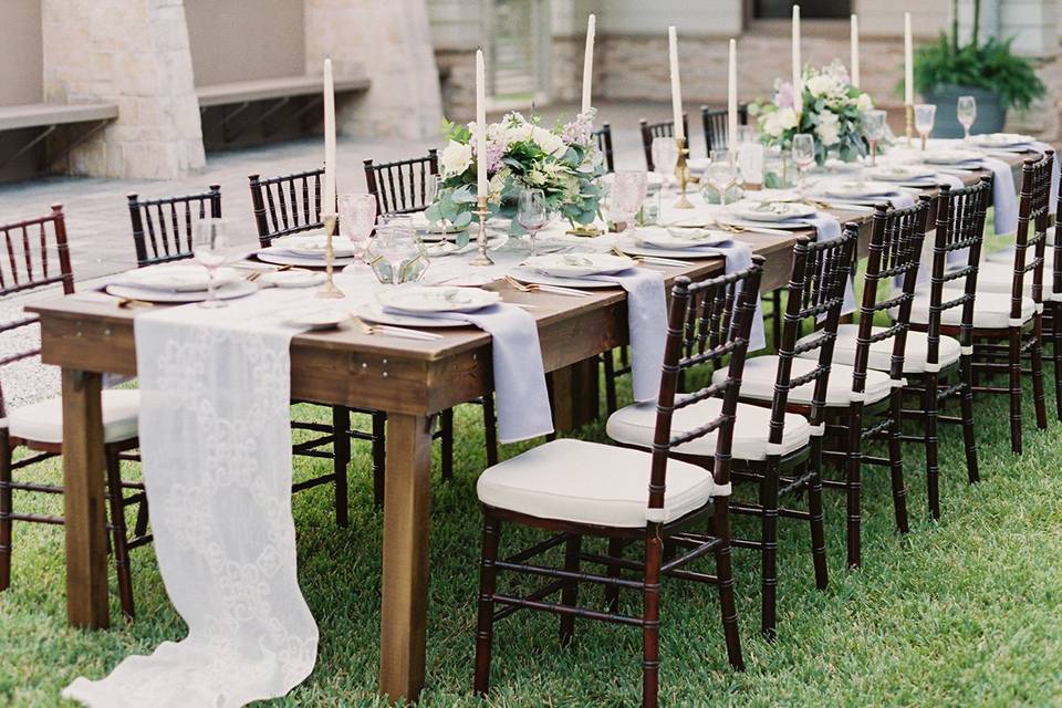 Farm Tables & Chiavari Chairs