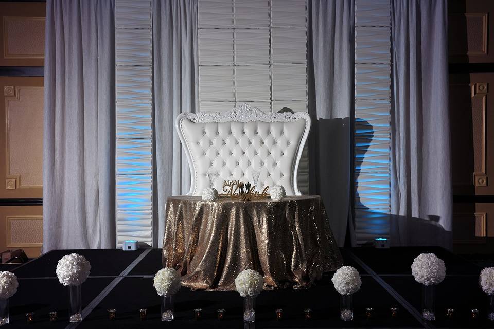 Drape Backdrop with Lighting