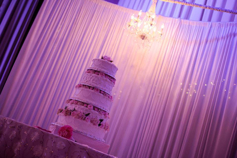 Drape Backdrop with Lighting