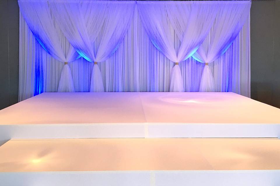 Drape Backdrop with Lighting