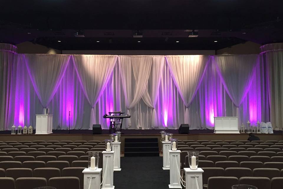 Drape Backdrop with Lighting