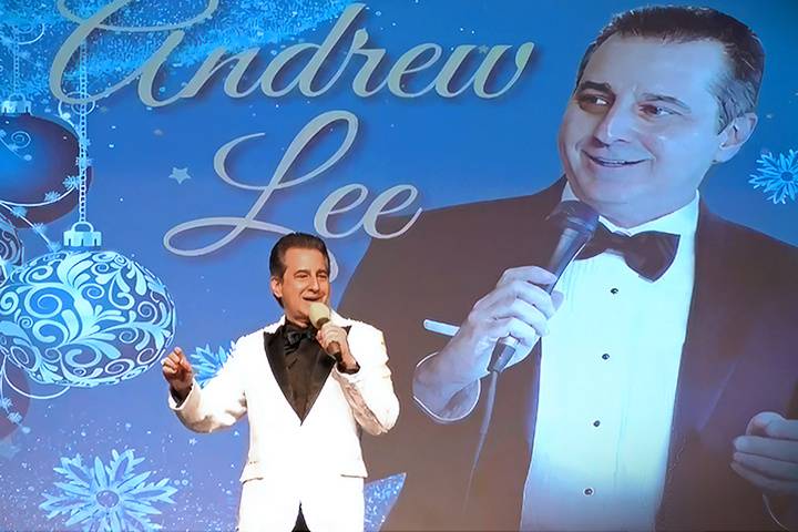 On stage in Las Vegas