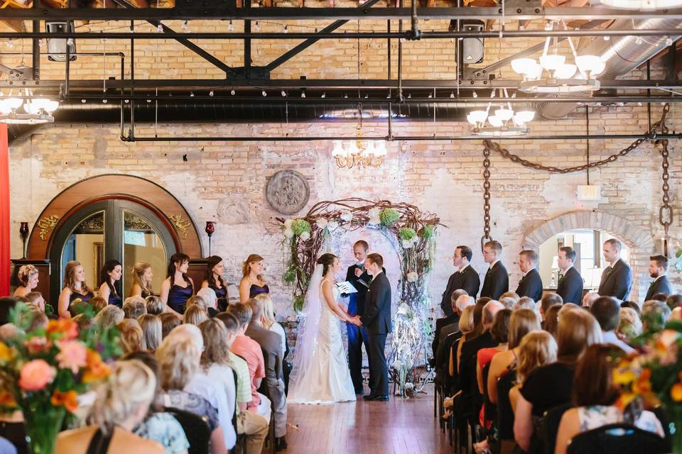 Wedding ceremony at the  Kellerman's Event Center in White Bear Lake, Minnesota.