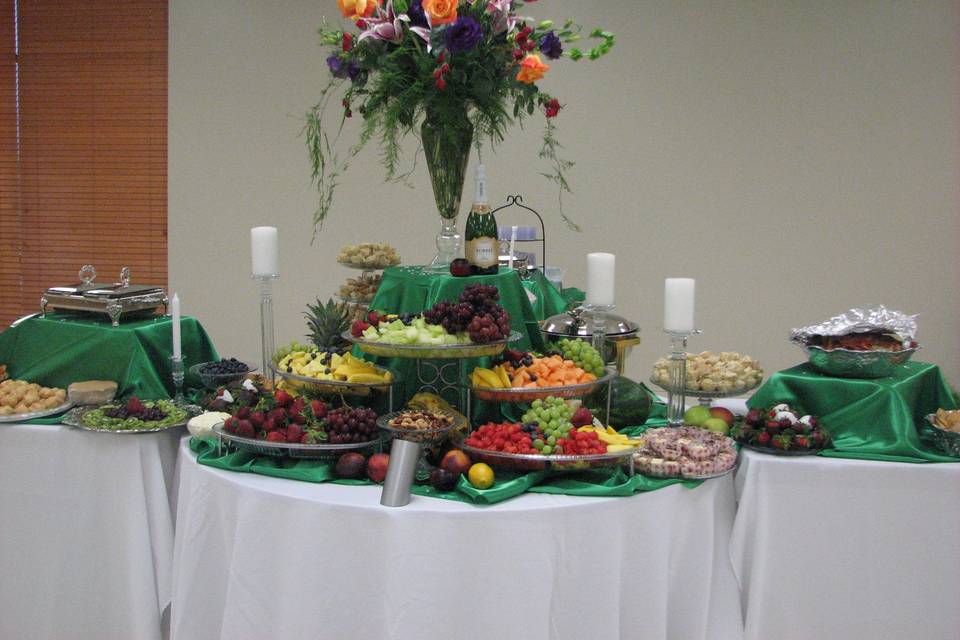 Buffet table