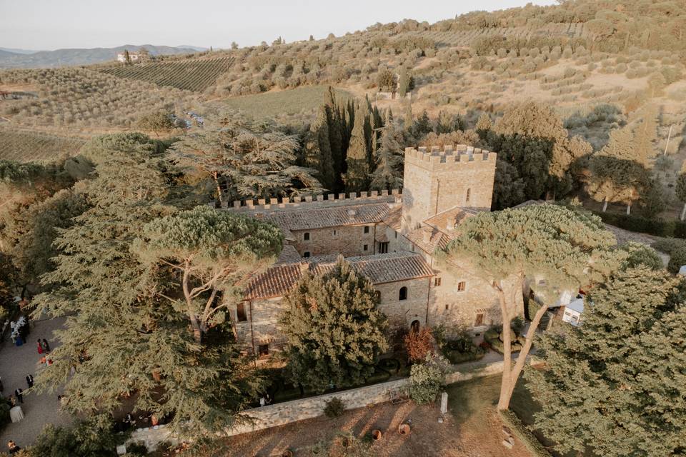 Aerial view of the castle