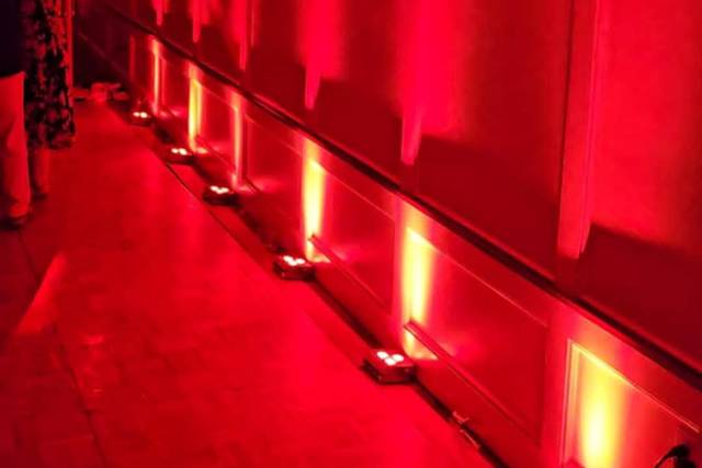 Vibrant Red Uplighting