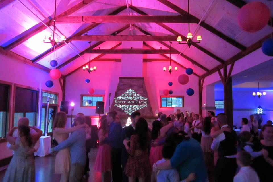 Event lighting at Crissey Farm in Great Barrington, Mass.