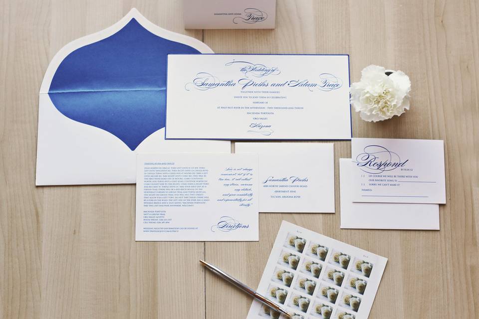 Calligraphic invitation