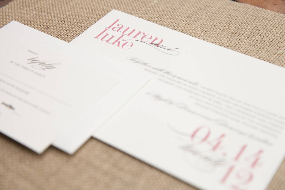 Minimalist invitation