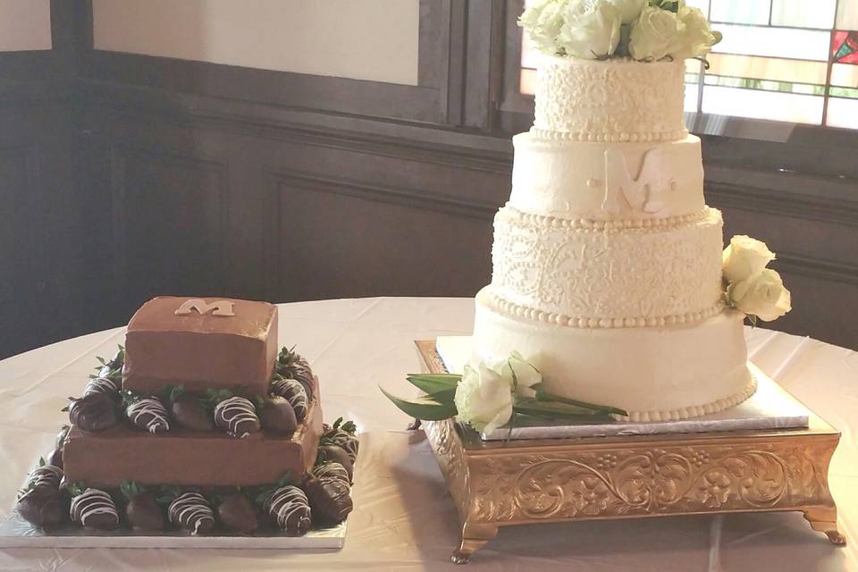 Bride and Groom's cakes