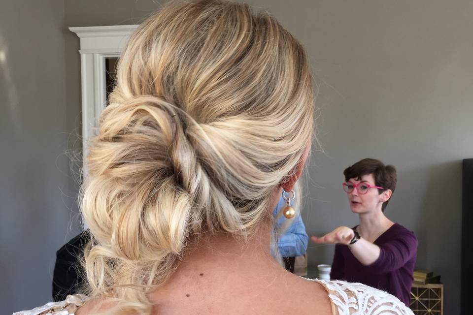 Bride's hair