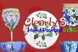 Clearly Susan's Hand painted Glassware