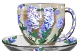 Clearly Susan hand paints a set of  glasses with different flowers to choose from or have a different flower hand painted on each glass. Wonderful gift for Bride or her Bridesmaids.