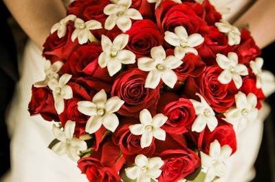 Red and white bouquet
