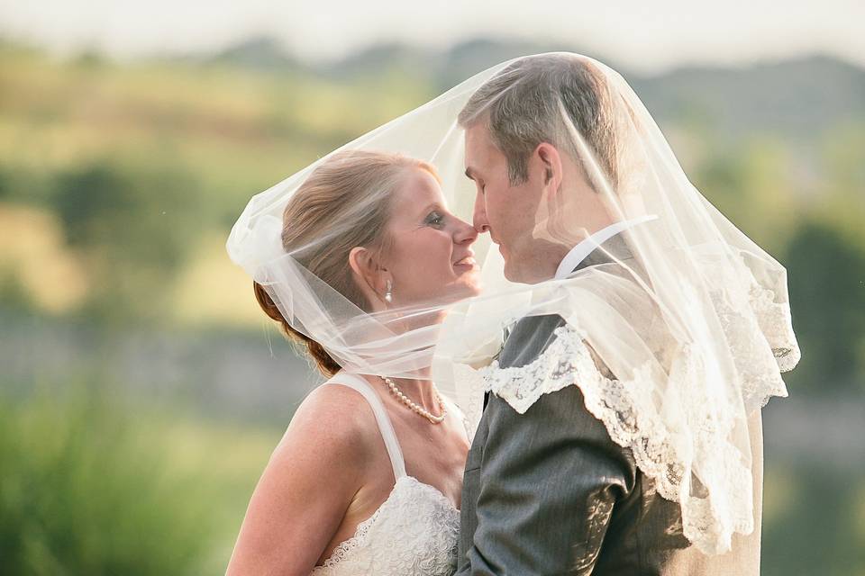 Veil and flowers