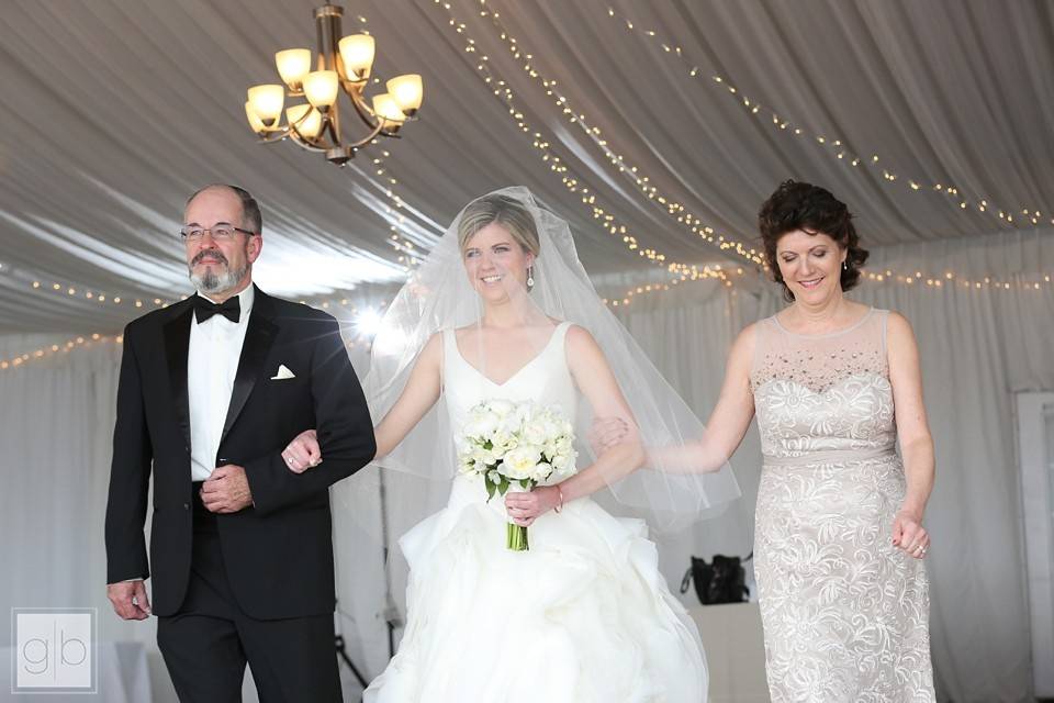 The bride with her parents