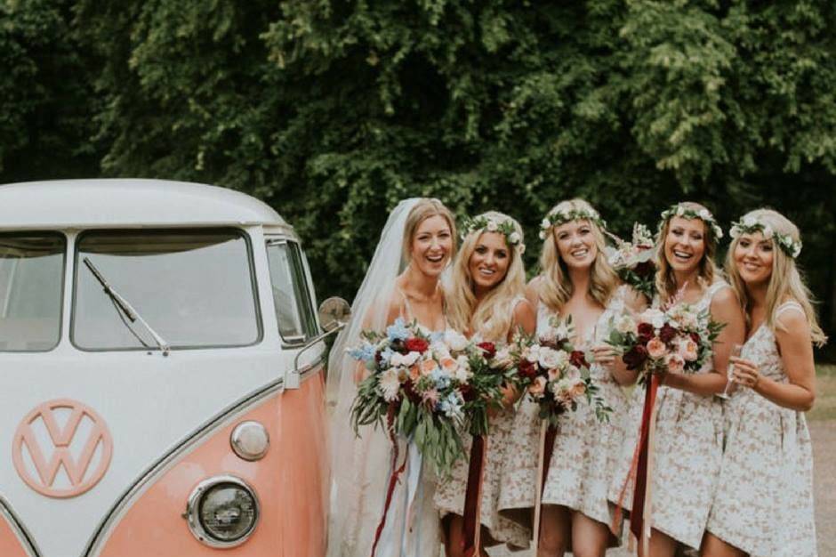 Bride with the bridesmaids