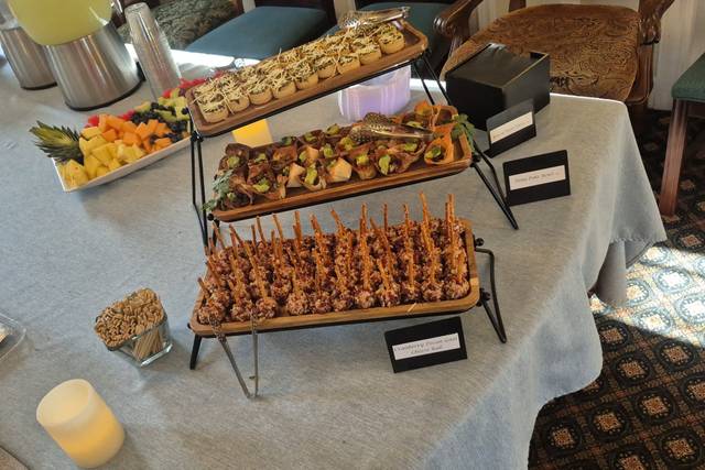 - table or buffet setup -