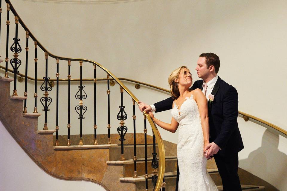 Couple on the stairs