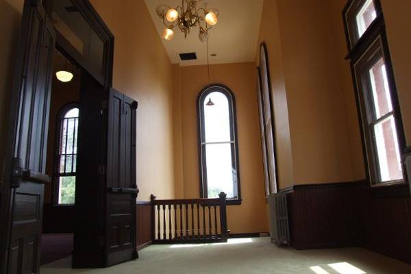 Inside upstairs landing.  Great space for drink bar, gift table, placecard table, guestbook table and/or cake table.