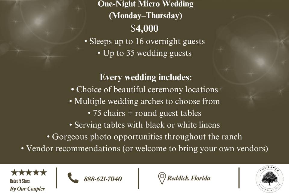 ✨ NOW OFFERING! One-Night Micr