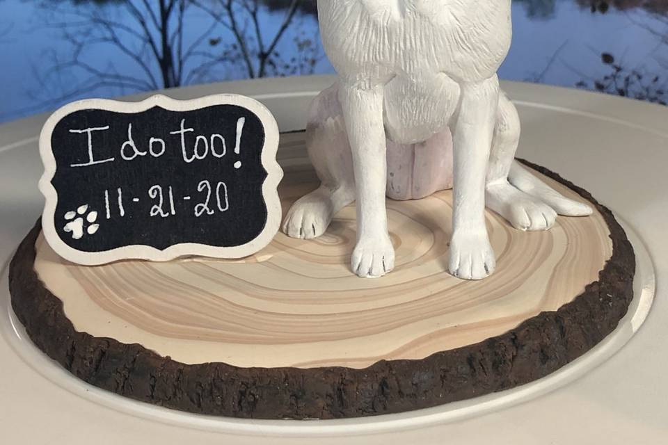 Custom dog cake topper