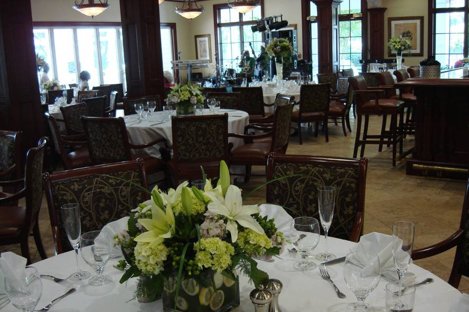 Wedding reception at Port Royal Clubhouse.