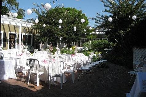 Wedding reception setup